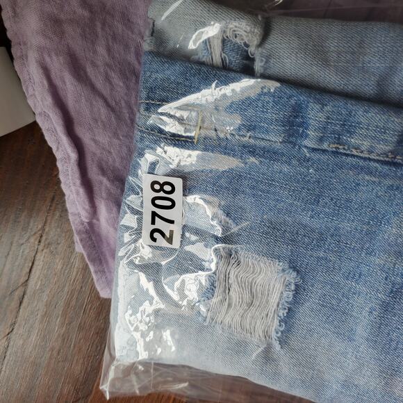 y2k Denim Micro Skirt Womens Size 13 Blue Distressed Frayed Hem Jean Y2K TVD - Picture 7 of 7